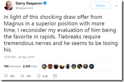 Kasparov tweet